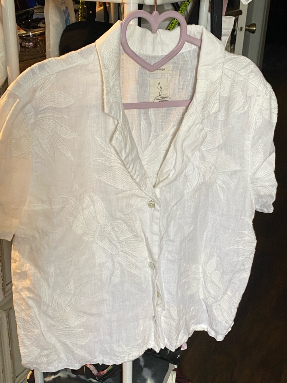 Joie 100% Linen Short Sleeve Top